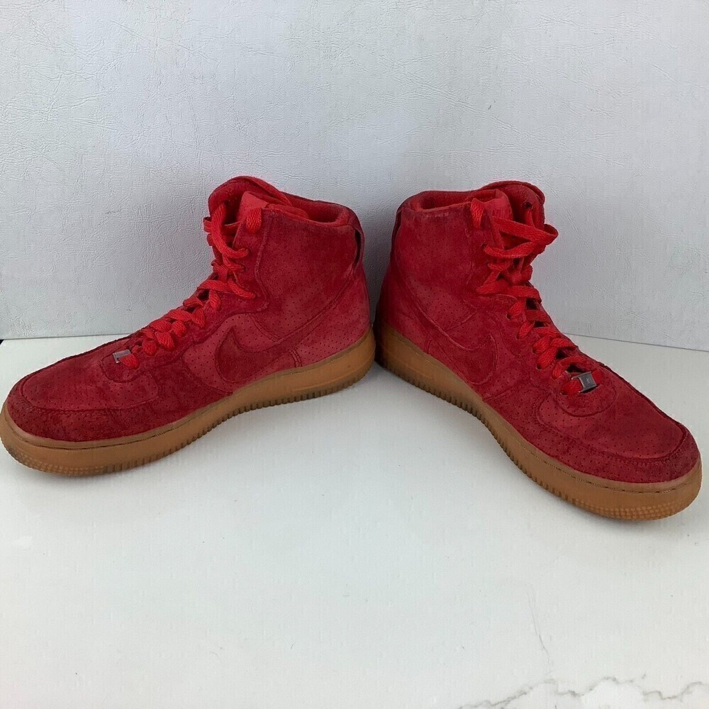 Women's Nike Air Force 1 High Red Suede US Size 7.5 #749266-601 - Picture 4 of 9